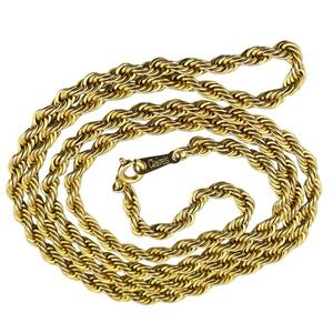 Claire's 30" Gold Tone Rope Chain Necklace Long Layering Costume Jewelry Fashion